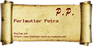 Perlmutter Petra névjegykártya