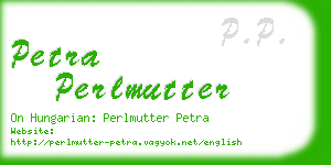 petra perlmutter business card